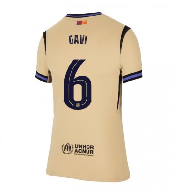 Lacne Ženy Futbalové dres Barcelona Paez Gavi #6 2025-26 Krátky Rukáv - Preč